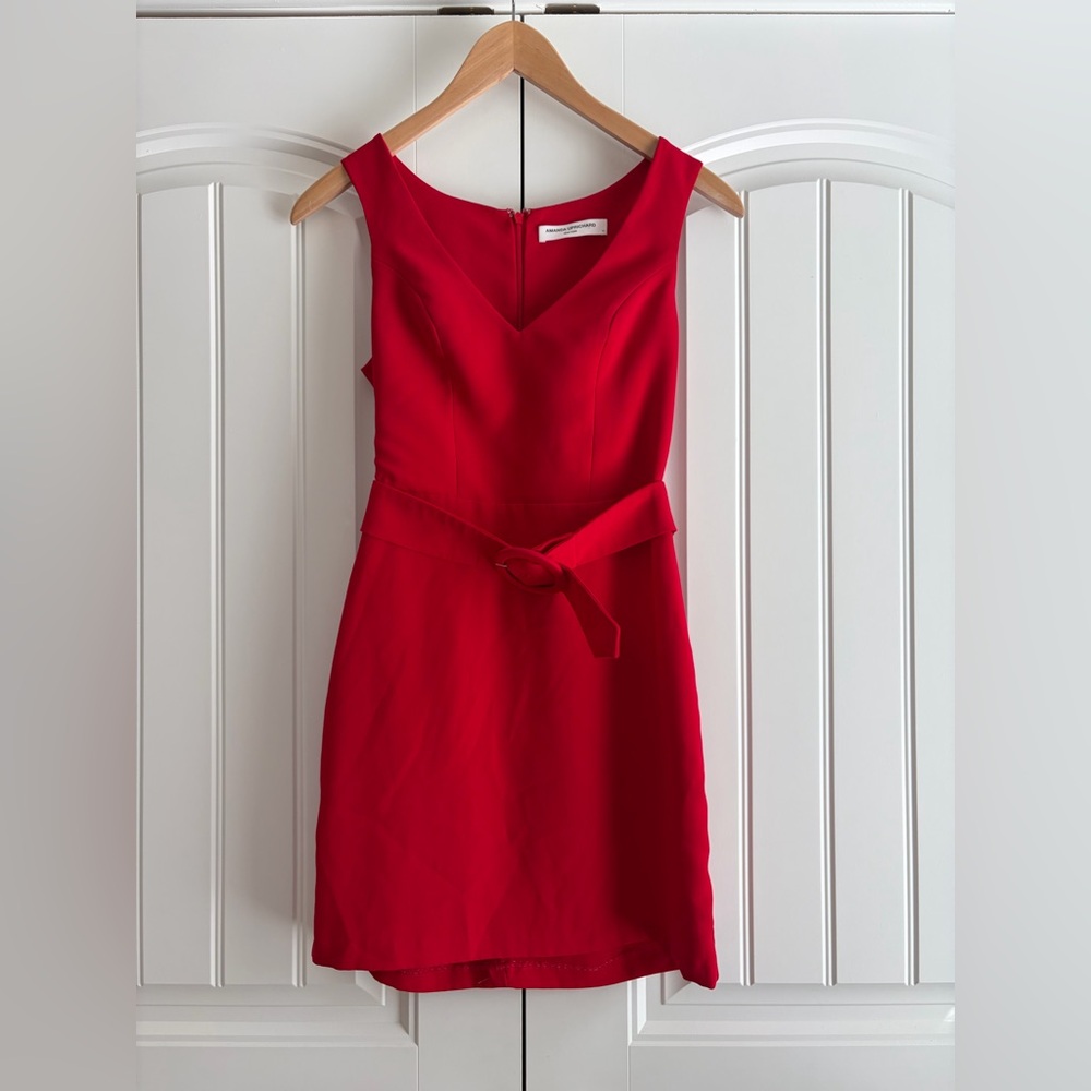 Amanda Uprichard Red Sleeveless Mini Dress